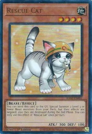 Rescue Cat (Alternate Art) (UR) - RA02-EN001: 25th Anniversary Rarity Collection II