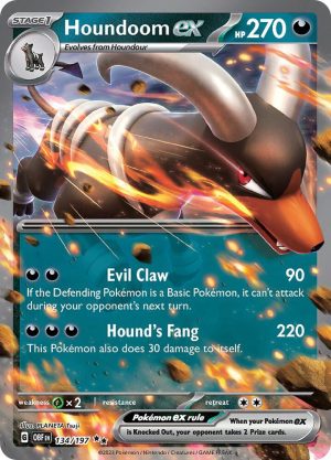 Houndoom ex - 134/197: Obsidian Flames