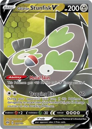 Galarian Stunfisk V (Full Art) - 184/189: SWSH03: Darkness Ablaze