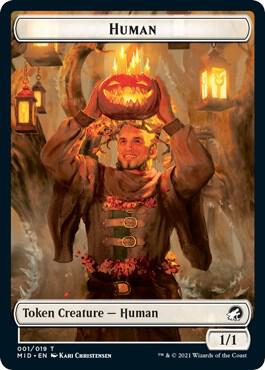 Human // Emblem - 1 // 18: Innistrad: Midnight Hunt