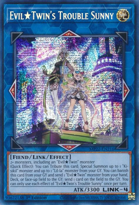 Evil Twin's Trouble Sunny - MP22-EN216: 2022 Tin of the Pharaoh's Gods