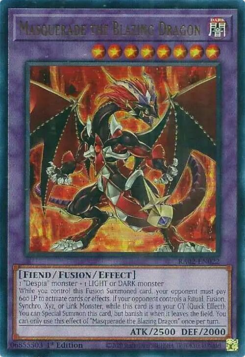 Masquerade the Blazing Dragon (UR) - RA02-EN022: 25th Anniversary Rarity Collection II