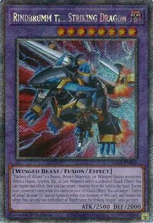 Rindbrumm the Striking Dragon (Platinum Secret Rare) - RA02-EN025: 25th Anniversary Rarity Collection II