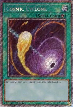 Cosmic Cyclone (Platinum Secret Rare) - RA02-EN061: 25th Anniversary Rarity Collection II