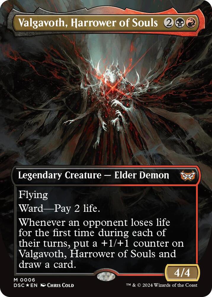 Valgavoth, Harrower of Souls (Borderless) - 6: Commander: Duskmourn: House of Horror
