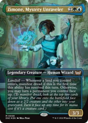 Zimone, Mystery Unraveler (Borderless) - 8: Commander: Duskmourn: House of Horror