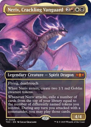 Neriv, Crackling Vanguard (Borderless) - 6: Commander: Tarkir: Dragonstorm