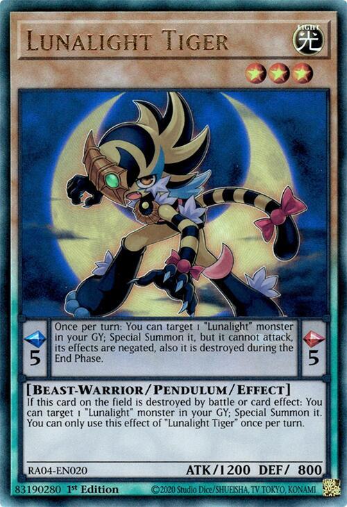 Lunalight Tiger (PUR) - RA04-EN020: Quarter Century Stampede