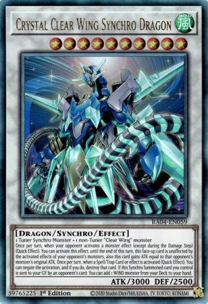 Crystal Clear Wing Synchro Dragon (PUR) - RA04-EN059: Quarter Century Stampede