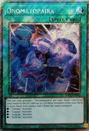 Onomatopaira (Platinum Secret Rare) - RA04-EN089: Quarter Century Stampede
