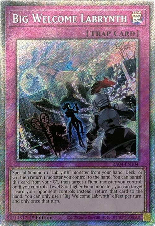 Big Welcome Labrynth (Platinum Secret Rare) - RA04-EN104: Quarter Century Stampede