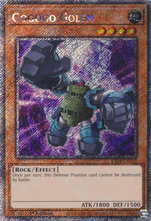Gogogo Golem (Platinum Secret Rare) - RA04-EN152: Quarter Century Stampede