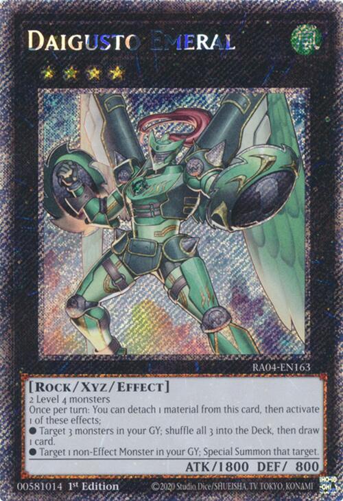Daigusto Emeral (Platinum Secret Rare) - RA04-EN163: Quarter Century Stampede