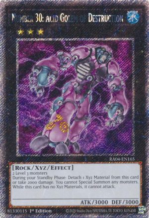 Number 30: Acid Golem of Destruction (Platinum Secret Rare) - RA04-EN165: Quarter Century Stampede