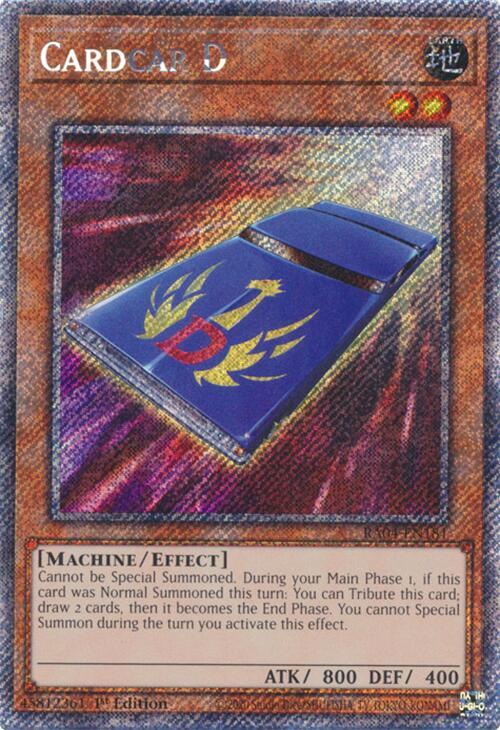Cardcar D (Platinum Secret Rare) - RA04-EN181: Quarter Century Stampede