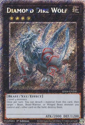 Diamond Dire Wolf (Platinum Secret Rare) - RA04-EN200: Quarter Century Stampede