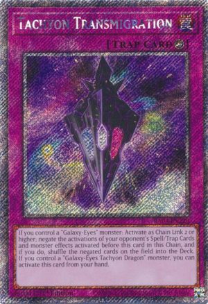 Tachyon Transmigration (Platinum Secret Rare) - RA04-EN220: Quarter Century Stampede