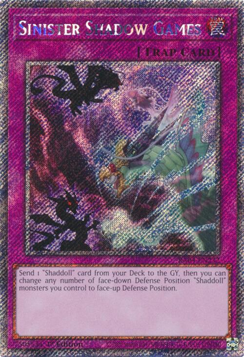 Sinister Shadow Games (Platinum Secret Rare) - RA04-EN232: Quarter Century Stampede