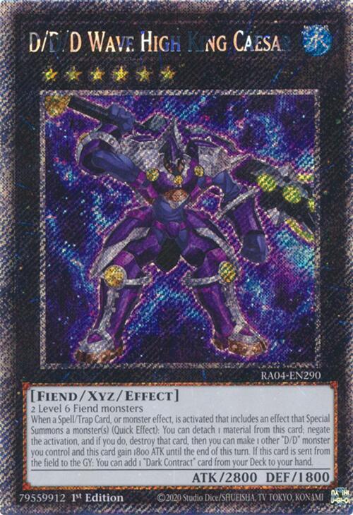 D/D/D Wave High King Caesar (Platinum Secret Rare) - RA04-EN290: Quarter Century Stampede