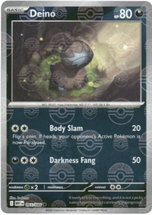 Deino (Poke Ball Pattern) - 065/086: SV: White Flare