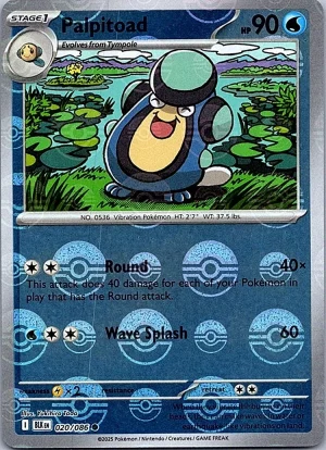 Palpitoad (Poke Ball Pattern) - 020/086: SV: Black Bolt