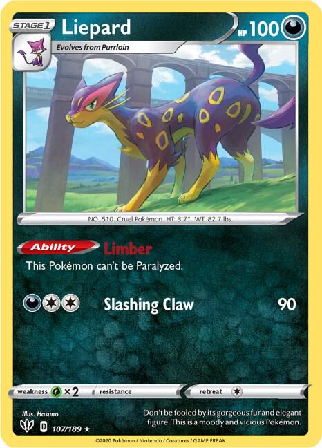 Liepard - 107/189: SWSH03: Darkness Ablaze