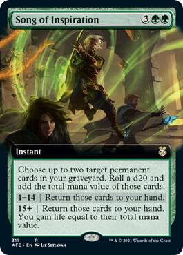 Song of Inspiration (Extended Art) - 311: Commander: Adventures in the Forgotten Realms