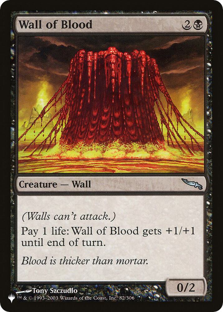 Wall of Blood - 82/306: The List Reprints