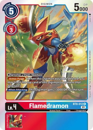 Flamedramon - BT8-012 R: New Awakening