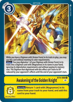 Awakening of the Golden Knight - BT9-098 C: X Record