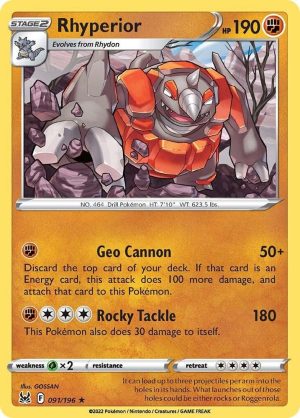 Rhyperior - 091/196: SWSH11: Lost Origin