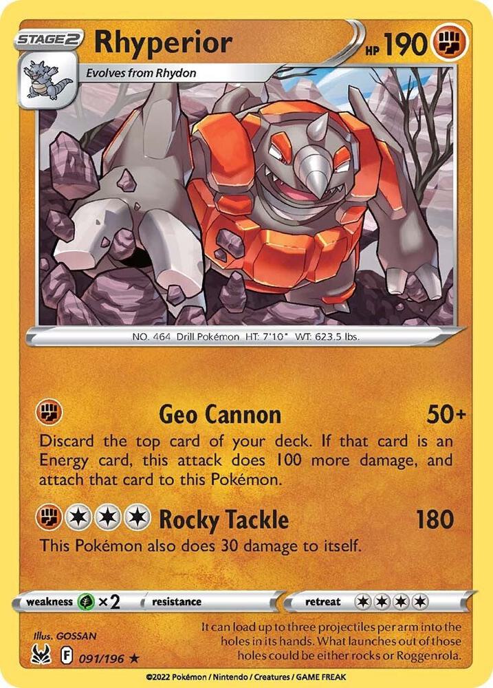 Rhyperior - 091/196: SWSH11: Lost Origin
