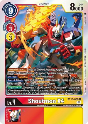 Shoutmon X4 - BT10-009 R: Xros Encounter