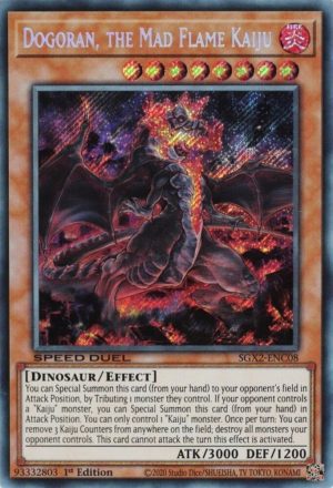 Dogoran, the Mad Flame Kaiju (Secret Rare) - SGX2-ENC08: Speed Duel GX: Midterm Paradox