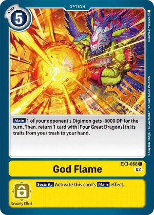 God Flame - EX3-068 C: Draconic Roar