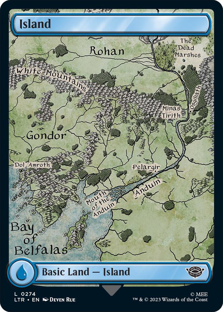 Island (0274) - 274: Universes Beyond: The Lord of the Rings: Tales of Middle-earth