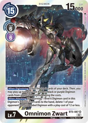 Omnimon Zwart (Resurgence Booster Reprint) - BT5-087 SR: Resurgence Booster