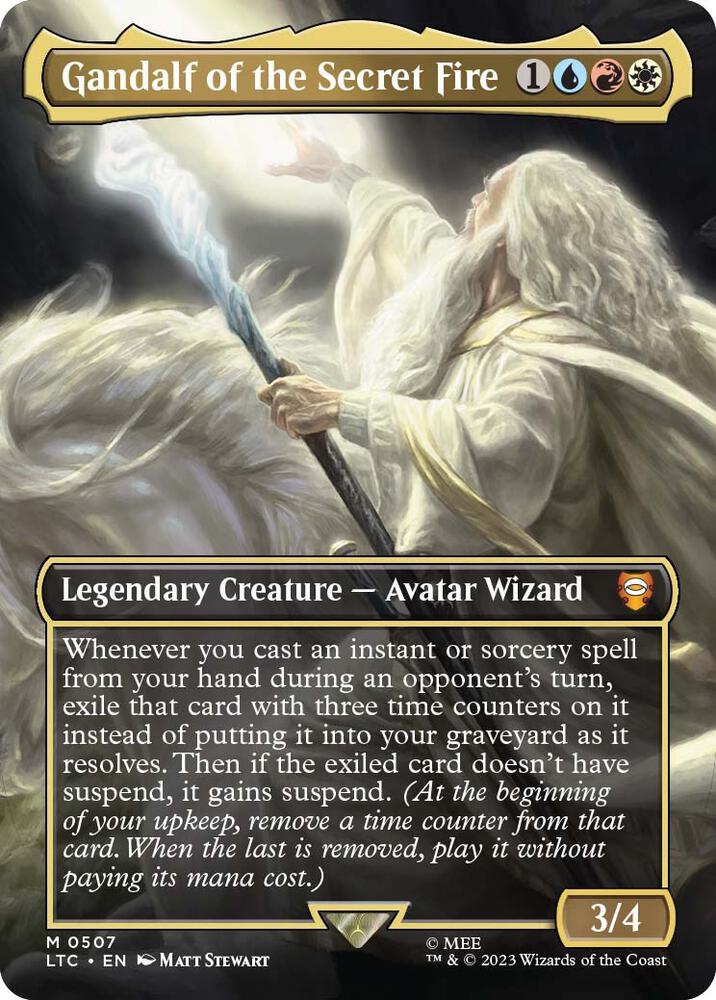 Gandalf of the Secret Fire (Borderless) - 507: Commander: The Lord of the Rings: Tales of Middle-earth