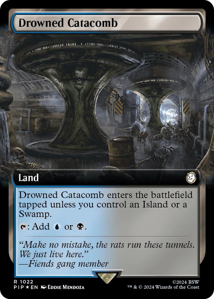 Drowned Catacomb (Extended Art) (Surge Foil) - 1022: Universes Beyond: Fallout