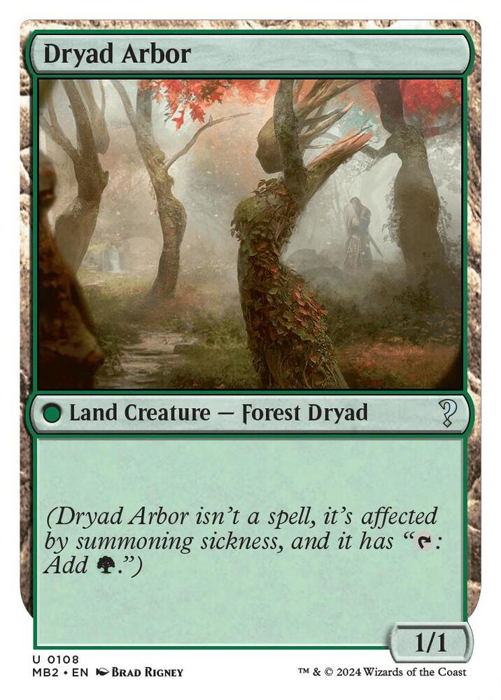 Dryad Arbor (White Border) - 108: Mystery Booster 2