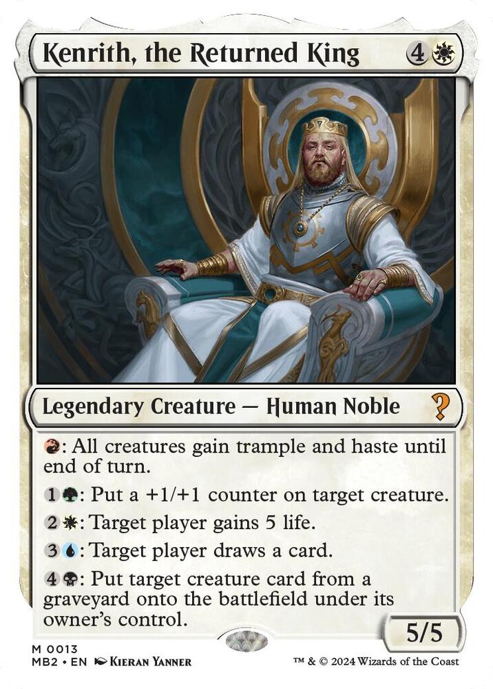 Kenrith, the Returned King (White Border) - 13: Mystery Booster 2