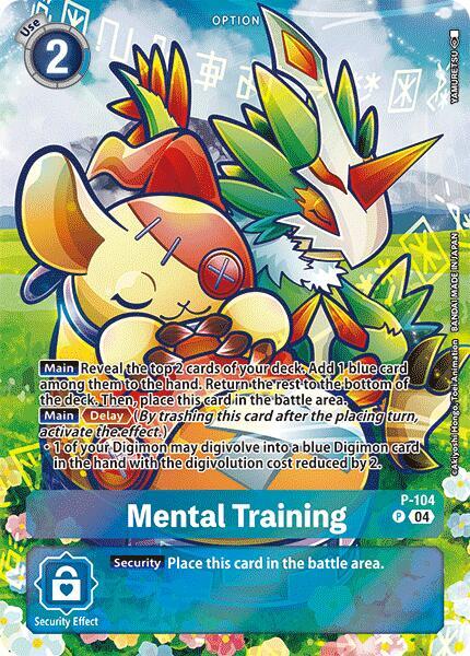 Mental Training (Starter Deck 18 Exclusive) - P-104 P: Digimon Promotion Cards
