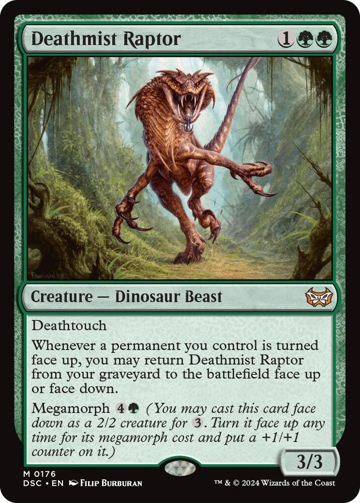 Deathmist Raptor - 176: Commander: Duskmourn: House of Horror