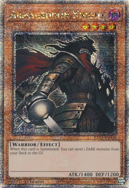 Armageddon Knight (Quarter Century Secret Rare) - RA03-EN002: Quarter Century Bonanza