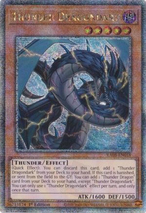 Thunder Dragondark (Quarter Century Secret Rare) - RA03-EN018: Quarter Century Bonanza