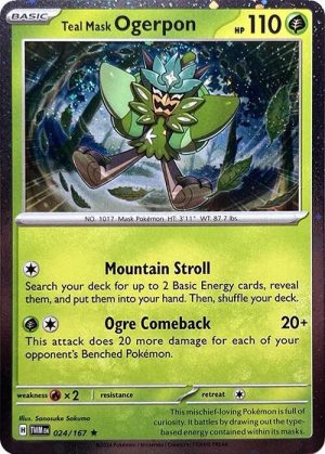 Teal Mask Ogerpon (Cosmos Holo) - 024/167: Miscellaneous Cards & Products