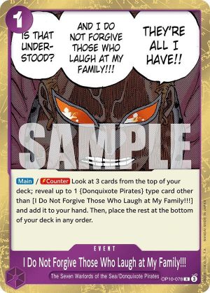 I Do Not Forgive Those Who Laugh at My Family!!! - OP10-078: Royal Blood