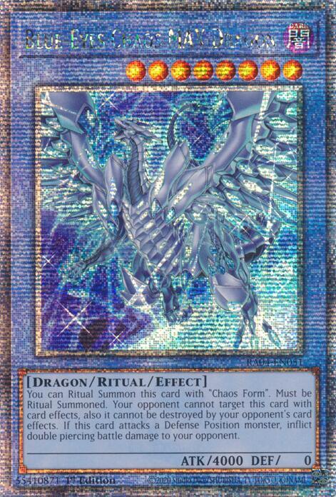 Blue-Eyes Chaos MAX Dragon (New Art) (Quarter Century Secret Rare) - RA04-EN051: Quarter Century Stampede