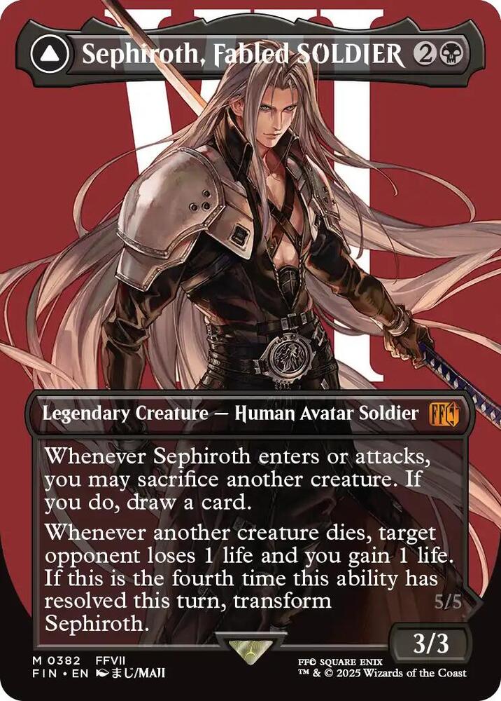 Sephiroth, Fabled SOLDIER (Borderless) (0382) - 382: FINAL FANTASY