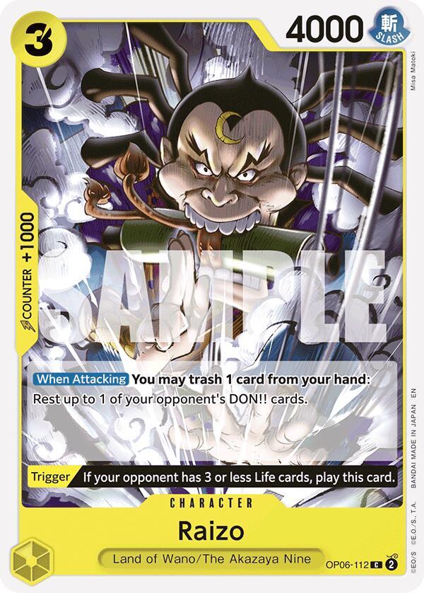 Raizo (Reprint) - OP06-112: Starter Deck 28: GREEN/YELLOW Yamato